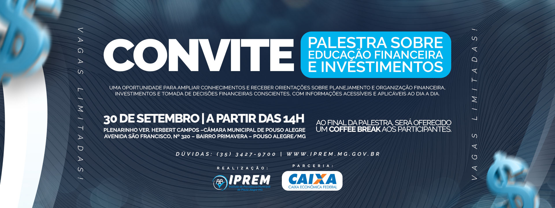 PALESTRA SOBRE EDUCAÇÃO FINANCEIRA E INVESTIMENTOS