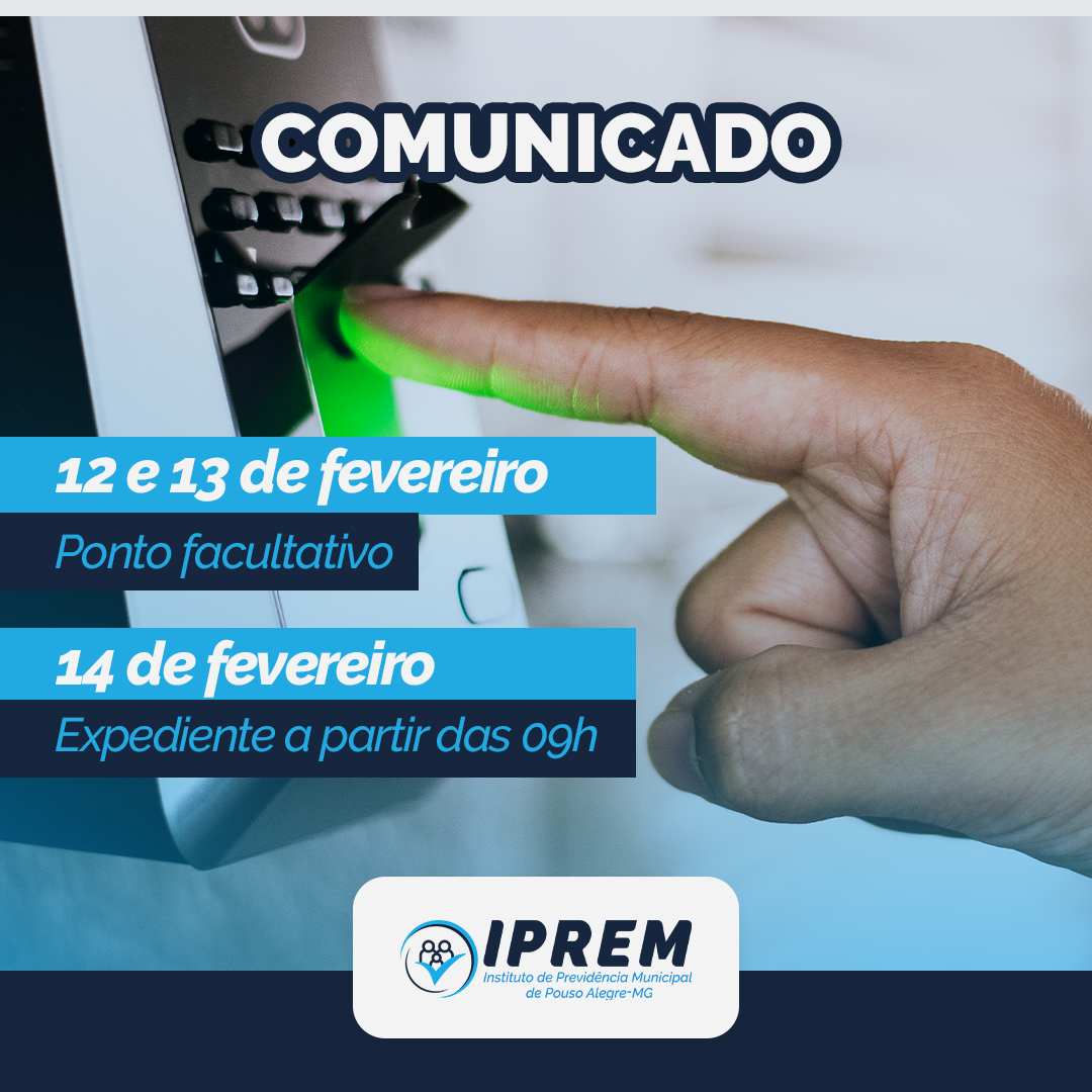 PONTO FACULTATIVO DURANTE OS DIAS DE CARNAVAL