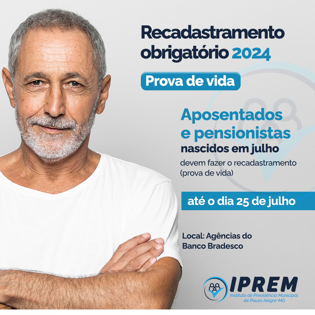 RECADASTRAMENTO ANIVERSARIANTES DE JULHO