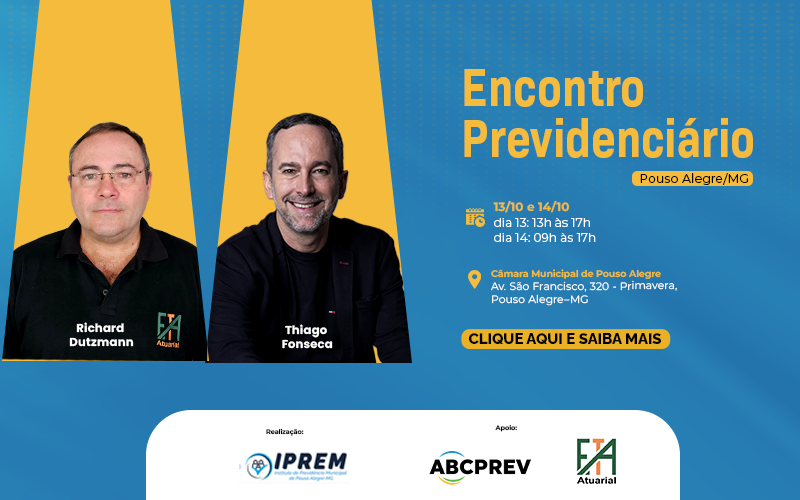 IPREM Pouso Alegre promove Encontro Previdenciário nos dias 13 e 14 de outubro