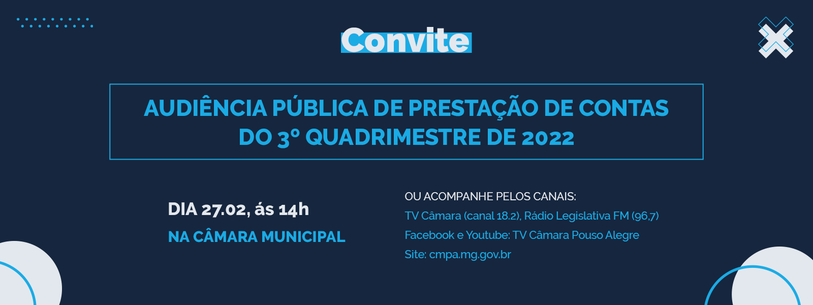 IPREM convida segurados para participarem de prestação de contas do 3º quadrimestre de 2022