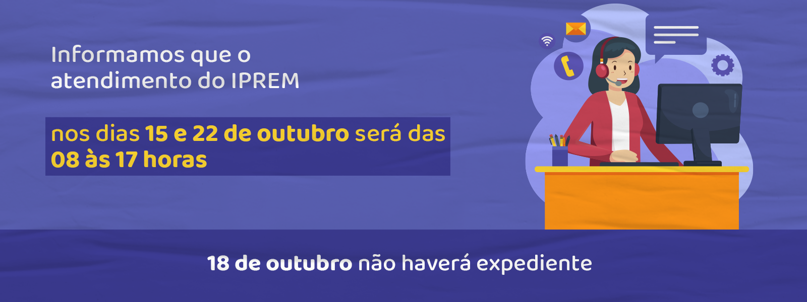 Horário de atendimento do IPREM será alterado durante os jogos do