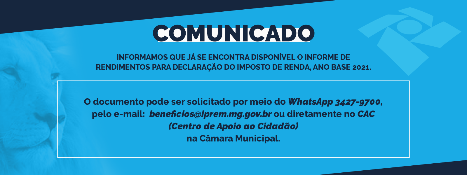 IPREM disponibiliza informe de rendimentos para declaração do Imposto de Renda